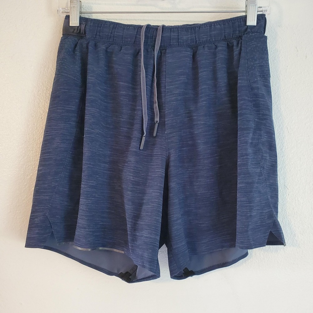lululemon athletica Men's Heathered Navy Athletic Shorts